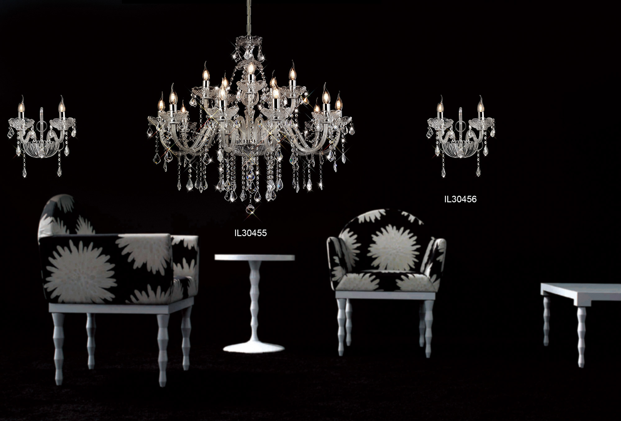 Tiana Crystal Wall Lights Diyas Armed Wall Lights